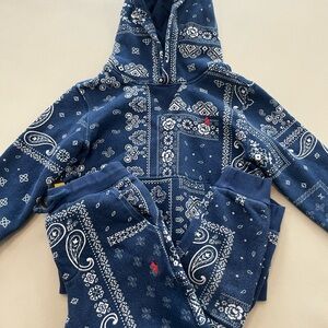 Polo by Ralph Lauren Navy Bandana Print Hoodie and Joggers